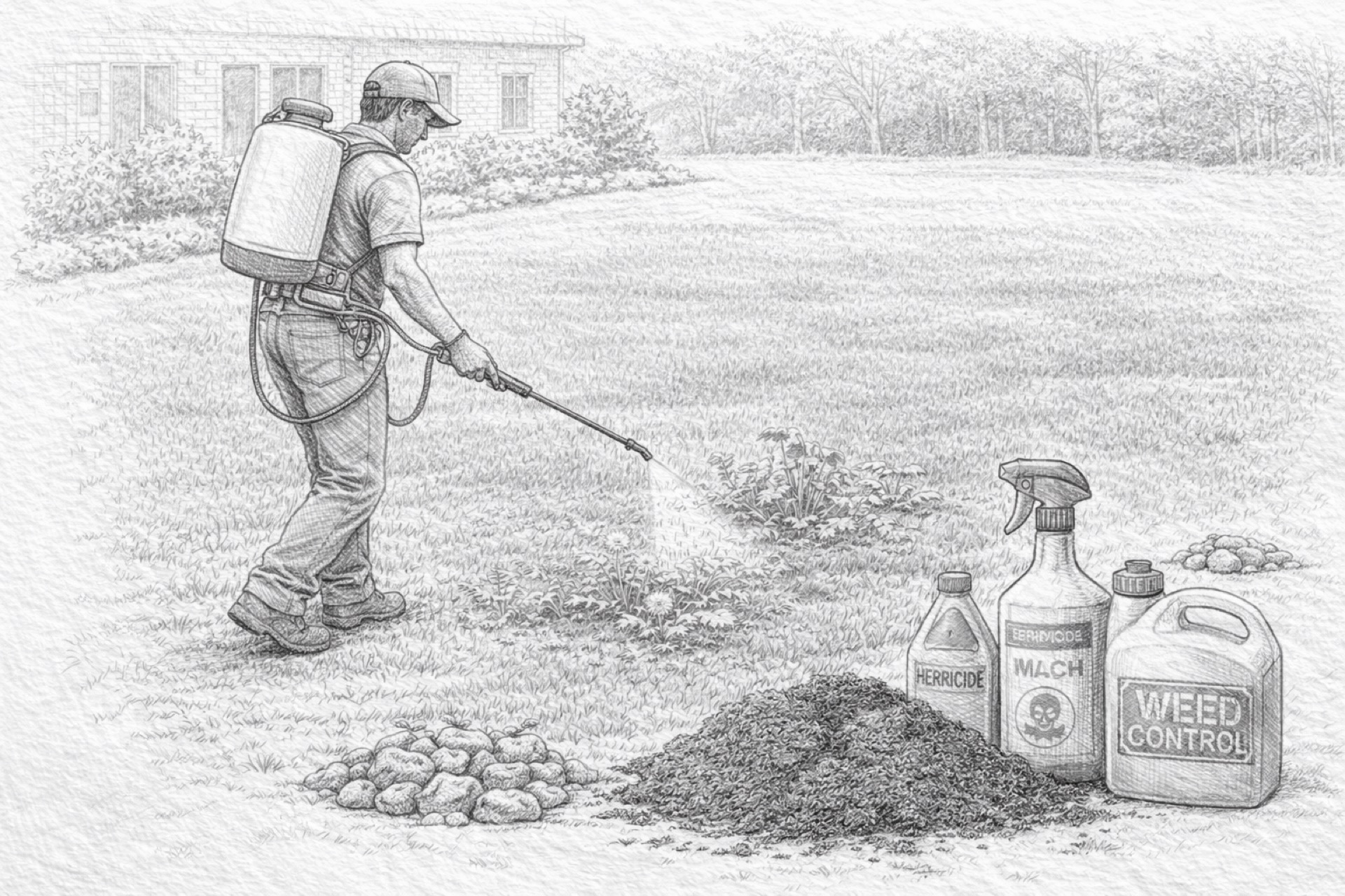 Weed control service in progress